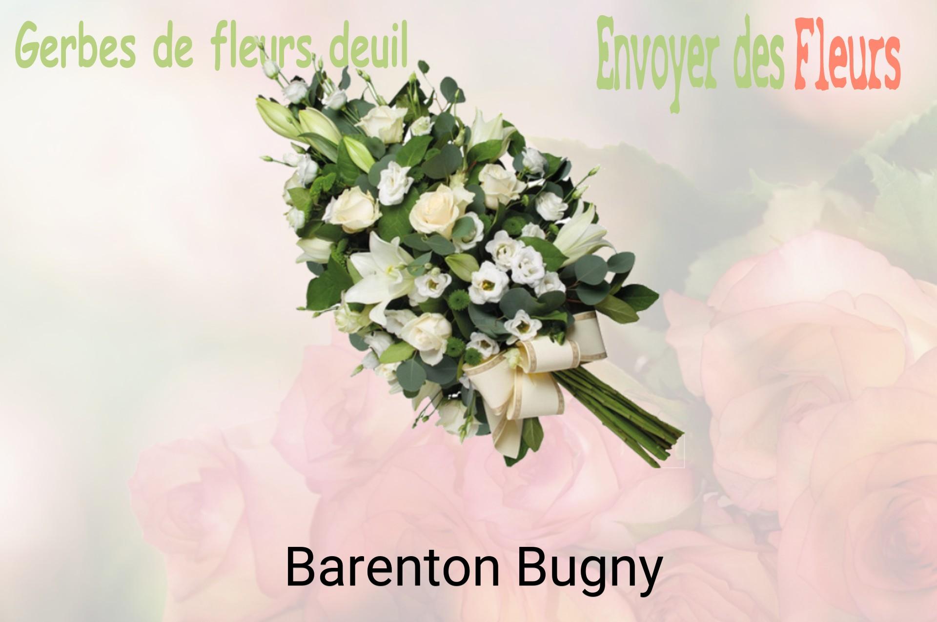 Gerbe de fleurs de deuil livrée à Barenton-Bugny